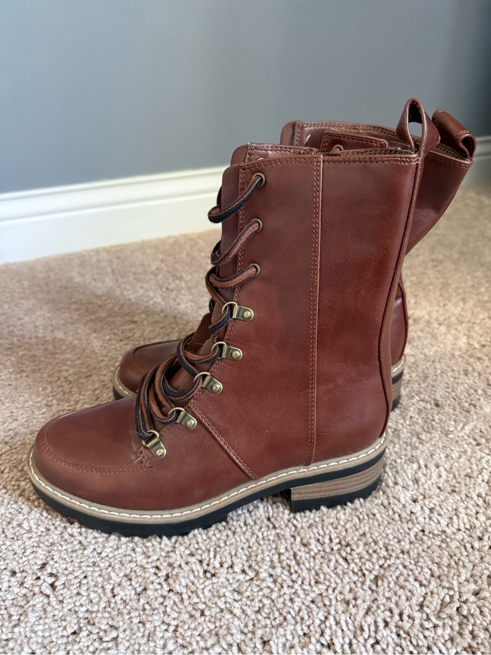 Target Women's Chestnut Lace-Up Combat Boots